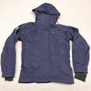 Musto Jacket Womens 12 Blue Full Zip Hooded Insulated Outdoor Winter Ski